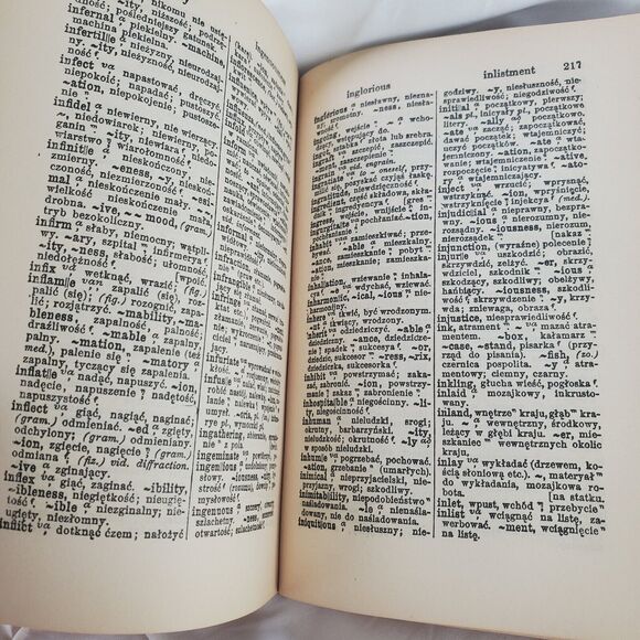 McLaughlin's Dictionary Of The Polish & English Languages 1944 Hardcover HC - Picture 10 of 12
